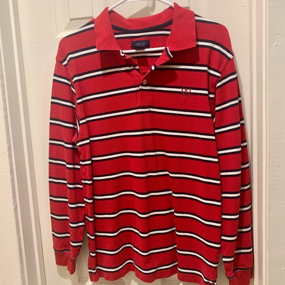 IZOD Long Sleeve Polo Sz XL (18/20) Regular